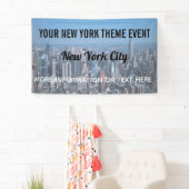 New York City Theme Party met  skyline Spandoek (Insitu)
