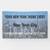 New York City Theme Party met  skyline Spandoek (Horizontaal)