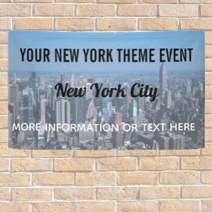 New York City Theme Party met  skyline Spandoek