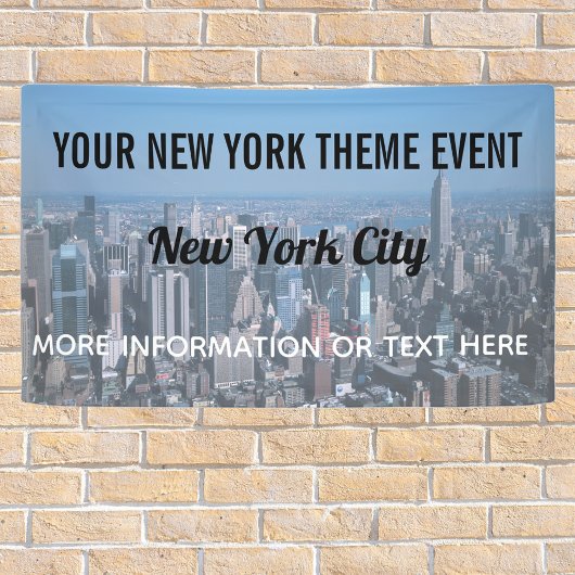 New York City Theme Party met  skyline Spandoek