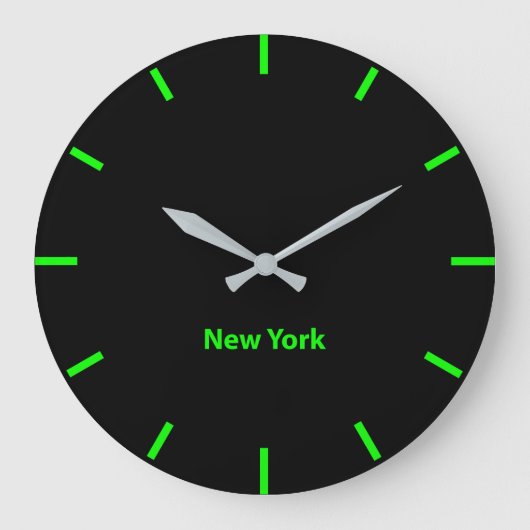 New York City Time Zone Newsroom Wall Grote klok (Voorkant)