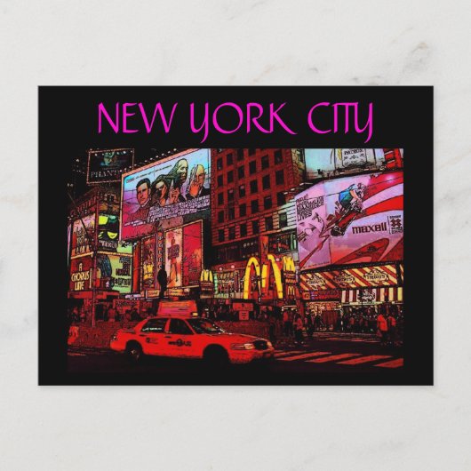 New York City (Times Sq.) Briefkaart (Voorkant)