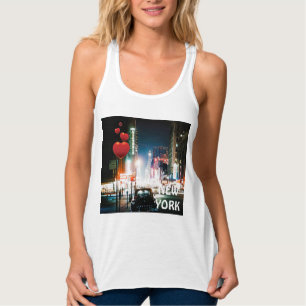 NEW YORK CITY TIMES SQUARE 1950'S NEON NGHT PHOTO TANKTOP