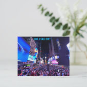 New York City - Times Square at Night Briefkaart (Staand voorkant)