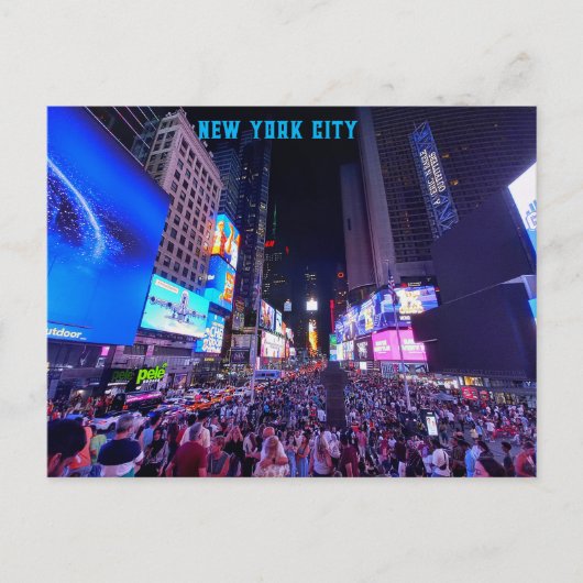 New York City - Times Square at Night Briefkaart (Voorkant)