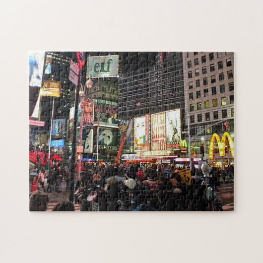 New York City Times Square City Lichten Legpuzzel (Horizontaal)