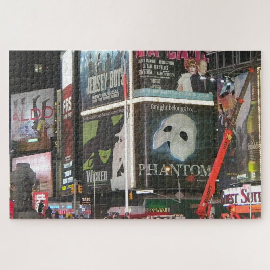 New York City Times Square City Lichten Legpuzzel (Horizontaal)