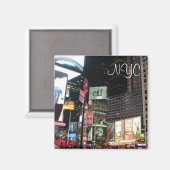 New York City Times Square City Photo Magnet (Voorkant / Achterkant)