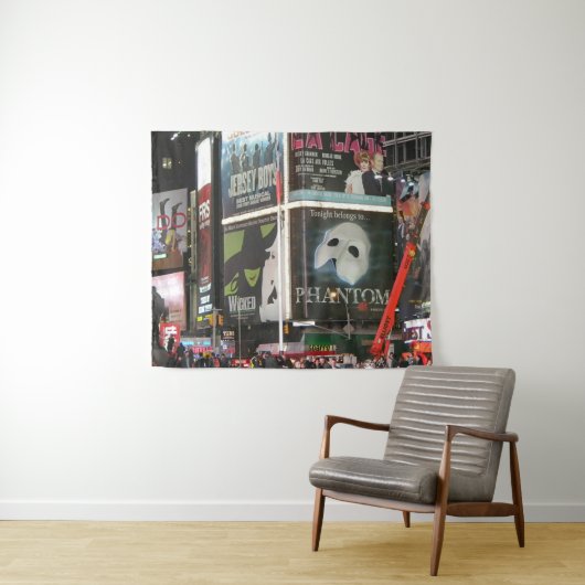 New York City Times Square Fotografie Tapestry Wandkleed (In Situ (horizontaal))