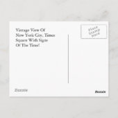  New York City Times vierkant Theater Signaleert Briefkaart (Achterkant)