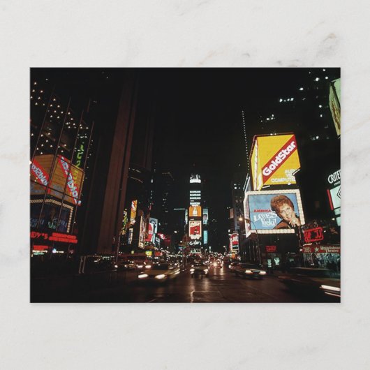  New York City Times vierkant Theater Signaleert Briefkaart (Voorkant)