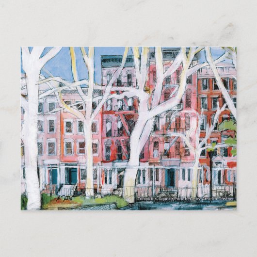 New York City, Tompkin's Square Park in de winter Briefkaart (Voorkant)