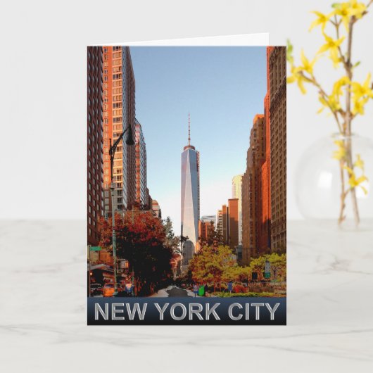 New York City Tower wenskaart Kaart (Gele Bloem)