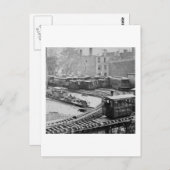 New York City Train on Eleved Railroad Yonkers Briefkaart (Voorkant / Achterkant)