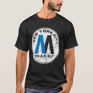 New York City Transit MTA metro trein Retro New Yo T-shirt