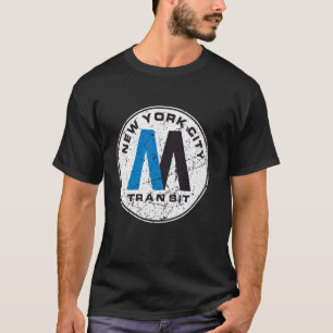 New York City Transit MTA metro trein Retro New Yo T-shirt