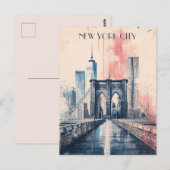 New York City Travel Briefkaart (Voorkant / Achterkant)