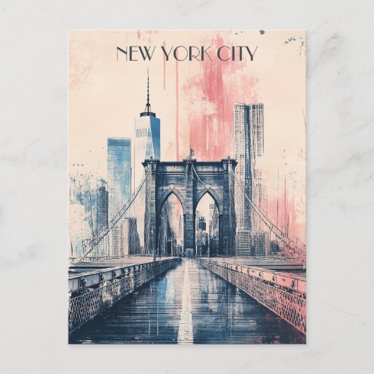 New York City Travel Briefkaart (Voorkant)