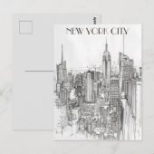 New York City Travel Briefkaart (Voorkant / Achterkant)