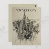 New York City Travel Briefkaart (Voorkant / Achterkant)