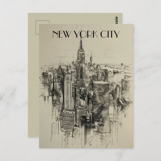 New York City Travel Briefkaart (Voorkant / Achterkant)