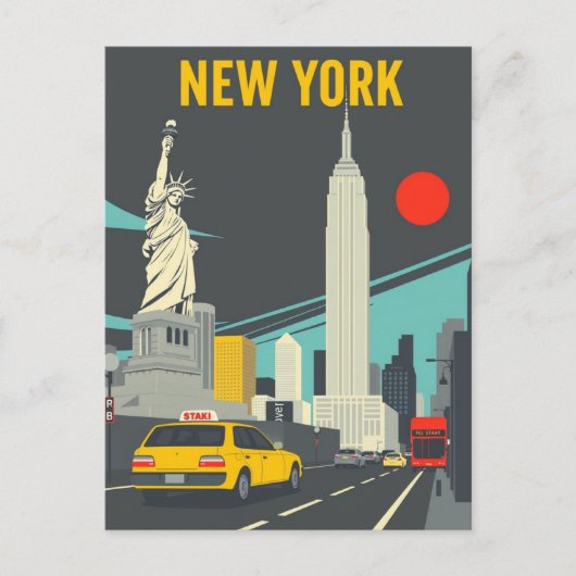 New York City Travel Iconic NYC Landmarks Briefkaart (Voorkant)