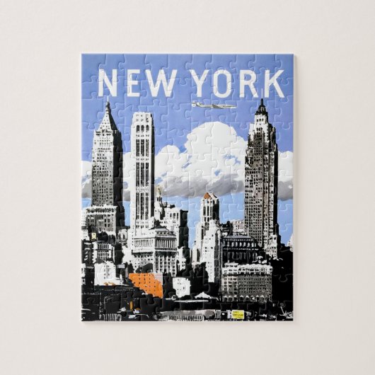 New York City Travel Illustration Legpuzzel (Verticaal)