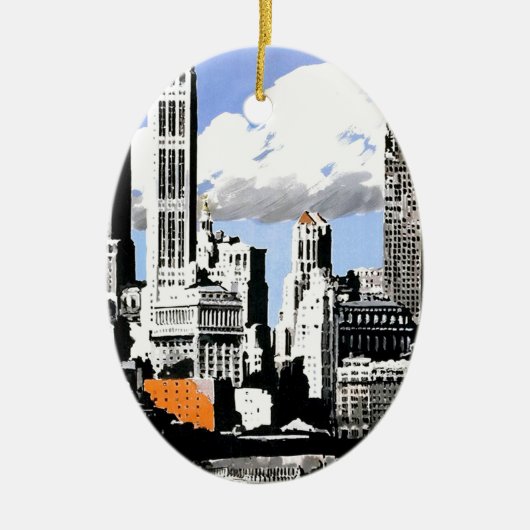 New York City Travel Keramisch Ornament (Voorkant)