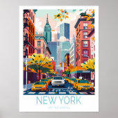 New York City Travel Poster Print, Verenigde State (Voorkant)
