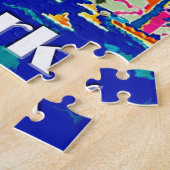 New York City Travel Poster Puzzle Legpuzzel (Zijkant)