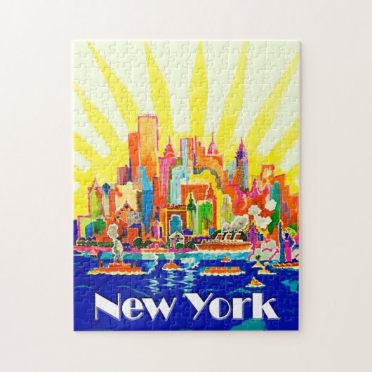New York City Travel Poster Puzzle Legpuzzel (Verticaal)
