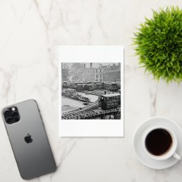 New York City Trein op verhoogde spoorweg Yonkers Folie Wenskaart