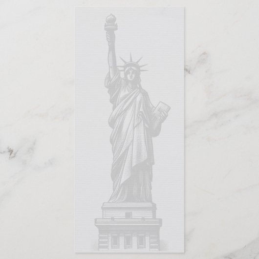 New York City Trouwtaart Menu (Achterkant)