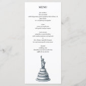 New York City Trouwtaart Menu (Voorkant)