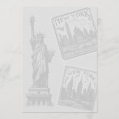 New York City Trouwtaart Menu (Achterkant)