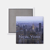 New York City Twilight Travel Koelkast Magnet (Voorkant / Achterkant)