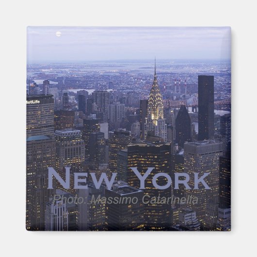 New York City Twilight Travel Koelkast Magnet (Voorkant)