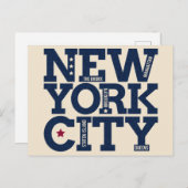 New York City Typografie briefkaart (Voorkant / Achterkant)