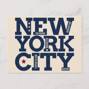 New York City Typografie briefkaart