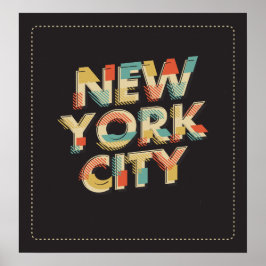 New York City Typografie poster