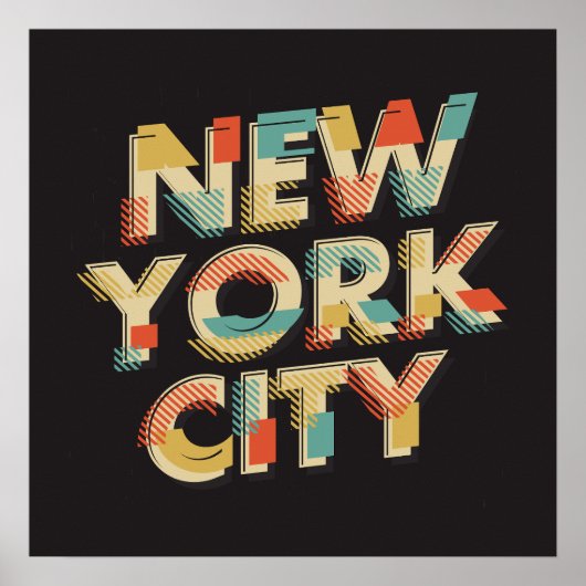 New York City Typografie poster (Voorkant)