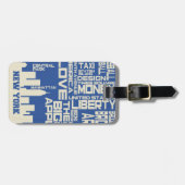 New York City Typografie Poster Bagagelabel (Voorkant horizontaal)