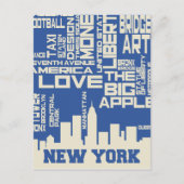 New York City Typografie Poster Briefkaart (Voorkant)