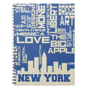 New York City Typografie Poster Notitieboek