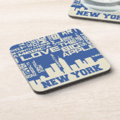 New York City Typografie Poster Onderzetter (Linkerzijde)