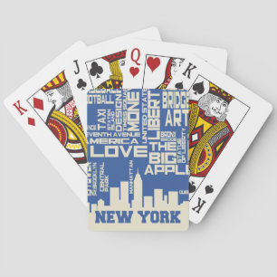 New York City Typografie Poster Pokerkaarten