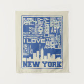 New York City Typografie Poster Wandkleed (Voorkant)