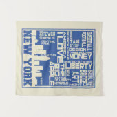 New York City Typografie Poster Wandkleed (Voorkant (horizontaal))