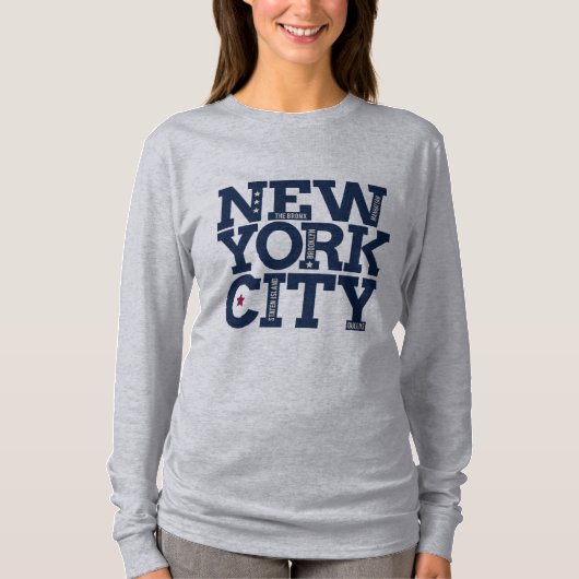 New York City Typografie-shirten en jassen T-shirt (Voorkant)