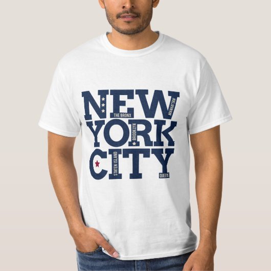 New York City Typografie-shirten en jassen T-shirt (Voorkant)